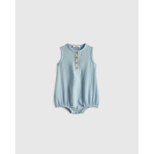 Organic Cotton Gauze Bubble Romper