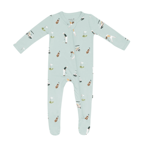 Kyte Baby Zippered Footie in Golf | 3-6M