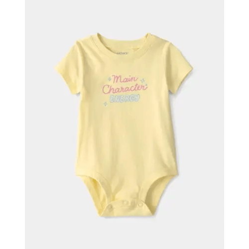 Baby 'Main Character Energy' Graphic Bodysuit - Yellow | Carter's