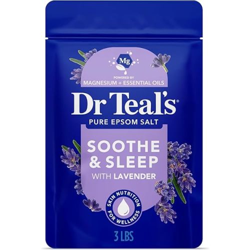 Dr Teal's Epsom Salt Soaking Solution, Soothe & Sleep, Lavender, 3lbs