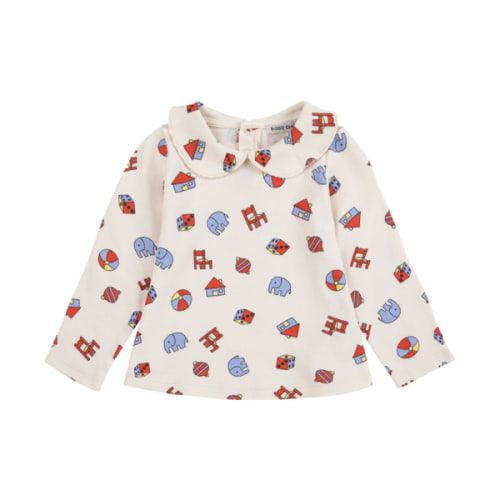 bobo choses toys all over collar baby t-shirt white – kodomo