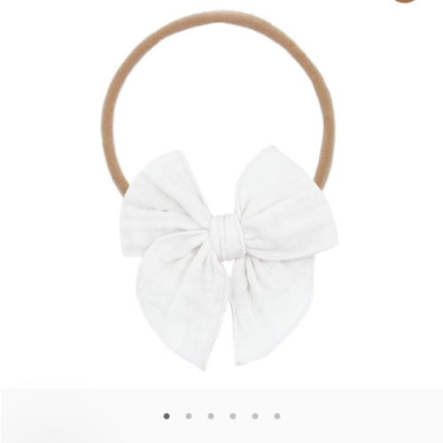 Cloud Muslin™ Heirloom Bow - White Headband