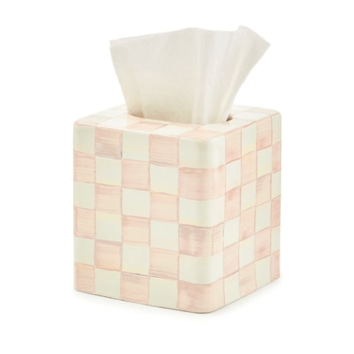 MacKenzie-Childs | Rosy Check Boutique Tissue Box Cover