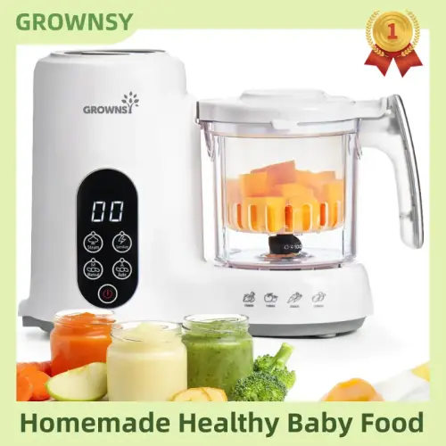 Grownsy Baby Food Maker with Steam Basket, Auto Cooking Grinding - TikTok Shop