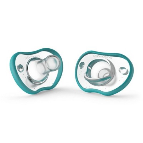 nanobebe Flexy Silicone Pacifier 0-3 Months - Teal - 2pk
