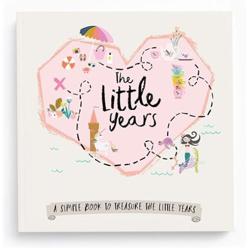 Lucy Darling The Little Years Toddler Baby Memory Book - Ages 1 to 6 Years Old Album For Baby Girl - Milestone Scrapbook To Record Precious Memories - Keepsake Record Book