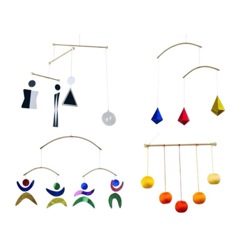 Set of 4 portable montessori - Munari, Gobbi, Octahedron, Dancers. Montessori mobile, Baby mobile, Hanging mobile baby boy and girl