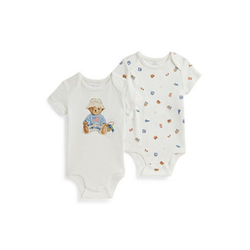 Baby Girls' Printed Short-Sleeve Bodysuit, 2-Piece Set