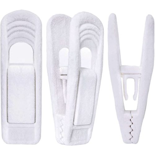 TOFIIGREM Velvet Hanger Clips - 40 PCS Beige Non-Slip Velvet Clips for Pants, Suits & Skirts