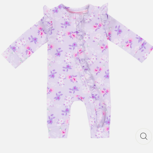 Floral Frill Zip Romper - Layla