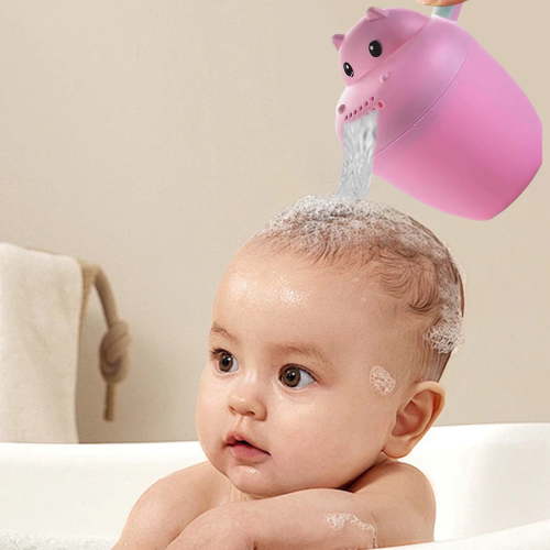 Baby Bath Rinser Cup Gentle Shampoo Wash Container for Hair Care and Safe Water Pouring During Tub