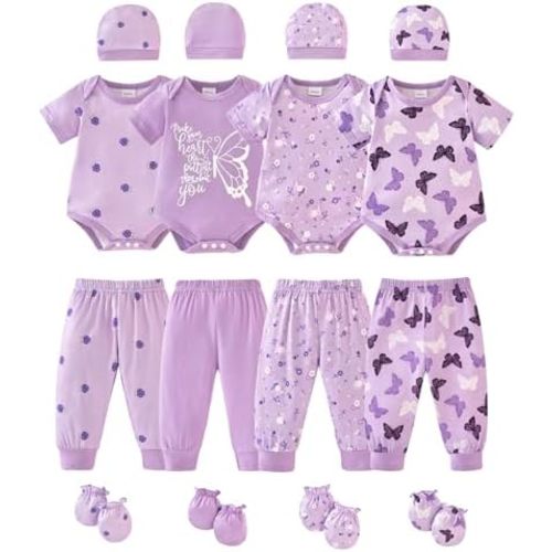 Newborn Baby Boys Clothes Outfits Funny Pattern Romper Pants Set Infant Unisex Baby Clothing 12Pcs