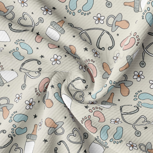 Labor and delivery L&D Hospital Nurse Printed Liverpool Bullet Textured Fabric by the yard  Liverpool Fabric AA2125
