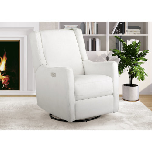 Delta Children Mercer Electronic Power Recliner and Swivel Glider with USB and Type-C Ports in LiveSmart Performance Fabric & Reviews | Wayfair