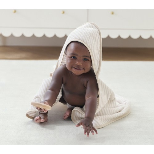 Striped Terry Baby Hooded Towel