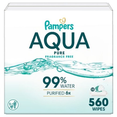 Pampers Aqua Pure Sensitive Baby Wipes - 560ct