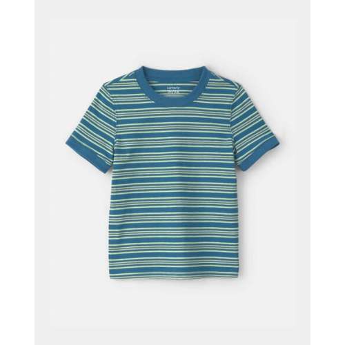 Toddler Boy Striped Short-Sleeve T-Shirt - Blue/Green | Carter's