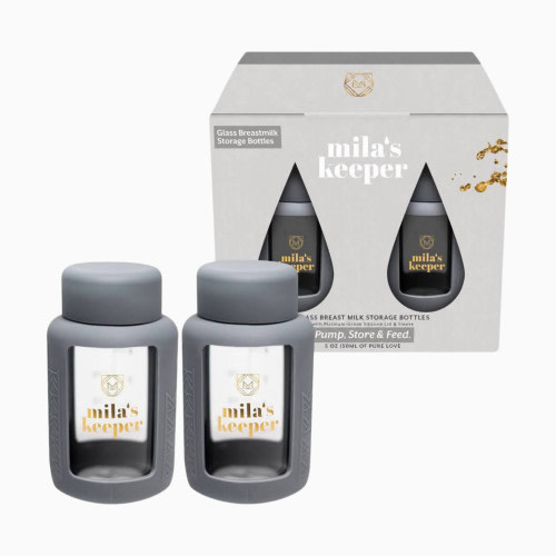 Mila's Keeper Glass Breast Milk Storage Bottles, 2 Pack - Starry Night, Standard, 2