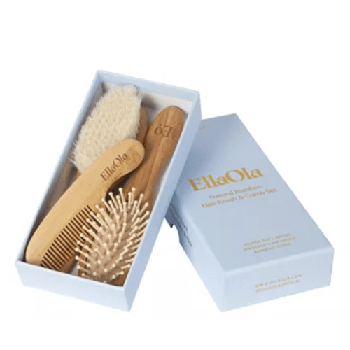 Unisex 3-Piece Bamboo Brush & Comb Set - Baby