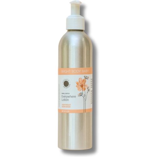 Bright Body Baby Everywhere Lotion 8 oz | Unscented Baby Lotion For Sensitive Skin | Organic Ingredients | Fragrance Free Non Toxic | Clean, Vegan, Cruelty-Free