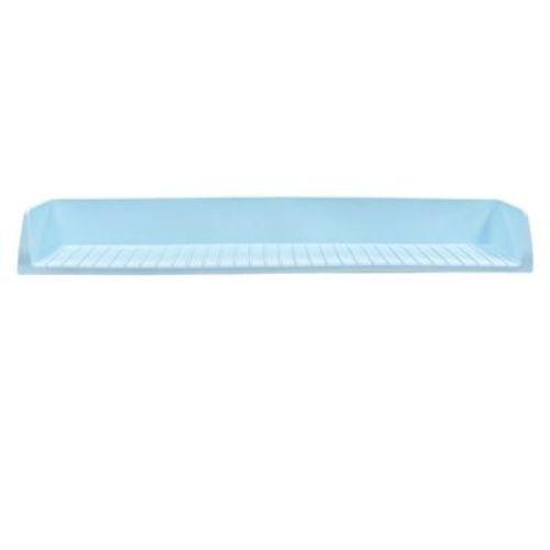 Zeus & Ruta Bathroom Silicone Splash Guard with 11 Suction Cups - Bathtub Toy Organizer & Play Shelf to Stop Water Spill, Blue