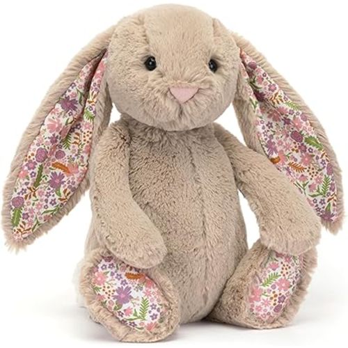Jellycat Blossom Beige Bunny Petal Stuffed Animal, Medium
