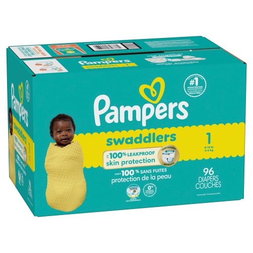 Pampers Swaddler Size 1 Leak-Free Baby Diapers, 96-pc