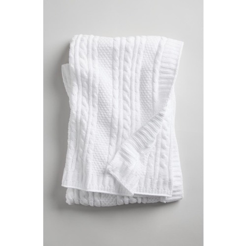 Cable Knit Baby Blanket, One Size