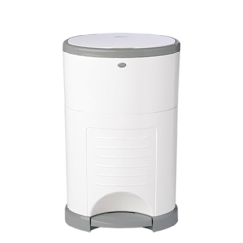 Diaper Dekor Mini Hands-Free Diaper Pail | Easiest to Use | Just Step – Drop – Done | Doesn’t Absorb Odors | Most Economical Refill System | 70% Recycled Materials | EKO White
