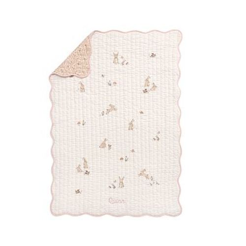 Rylee + Cru Bunny Baby/Toddler Quilt ,36x50, Multi
