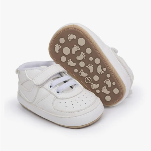 Clowora Unsex Baby Shoes Boys Girls Infant Sneakers Non-Slip Soft Rubber Sole Toddler Crib First Walker Lightweight Shoes