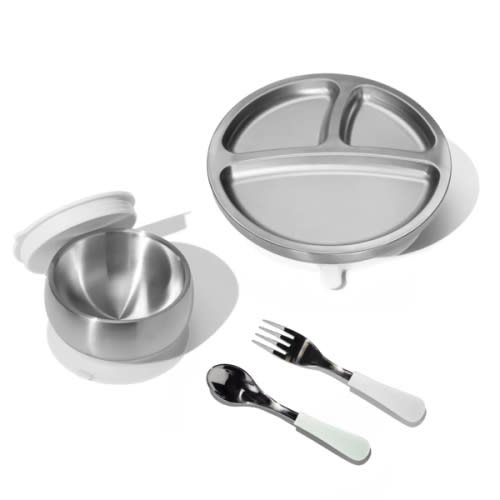 Avanchy Stainless Steel Gift Set: Registry Fave, Bowl, Plate, Spoons