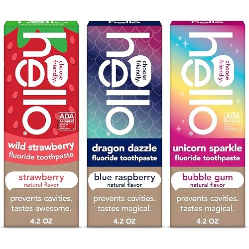 hello Kids Fluoride Toothpaste Variety Pack, 3 Pack, 4.2 oz