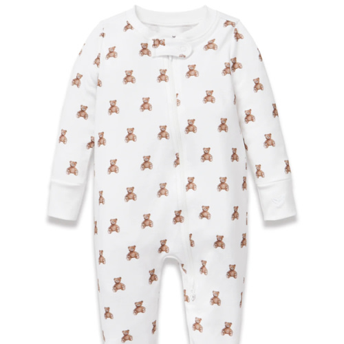 Baby's Pima Romper in Teddy Tales