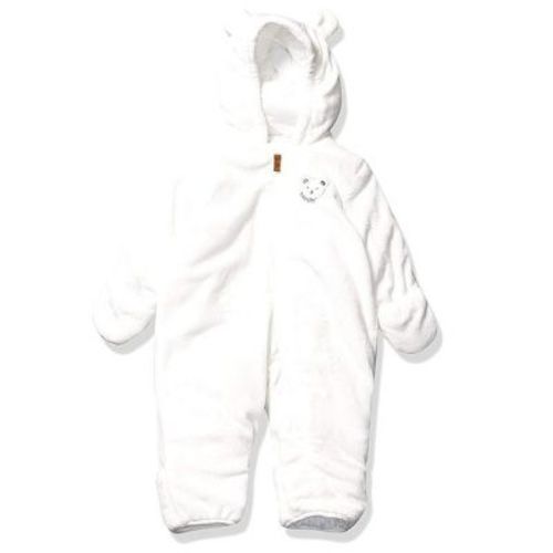 Carter's Infant Girls' Bundle Up Cozy Pram Snowsuit With Ears, Ivory Bear, 6/9 Months