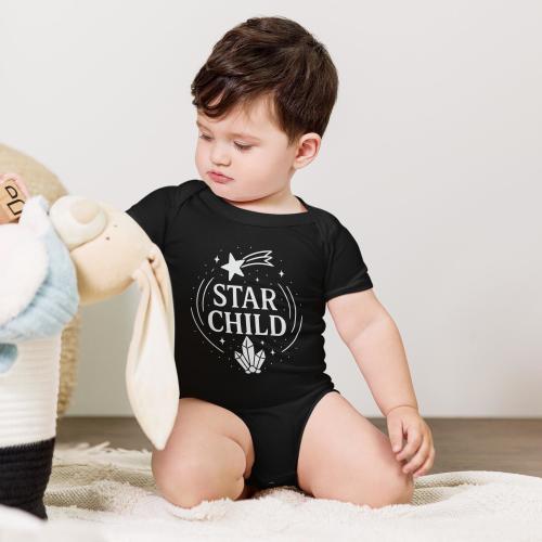 Star Child Celestial Baby Onesie, Moon Stars Bodysuit, Spiritual Infant Outfit