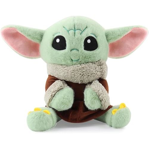 Baby Yoda Plush Toys Stuffed Baby Yoda Plush Cute Yoda Doll for Child Stuffed Animals Travel Toys for Kids(10 inch)