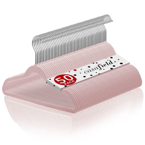 Casafield 14" Velvet Kid's Hangers for Children's Clothes, Set of 50