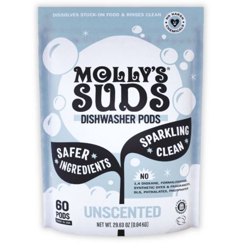 Molly's Suds Dish Pods - Unscented - 60ct