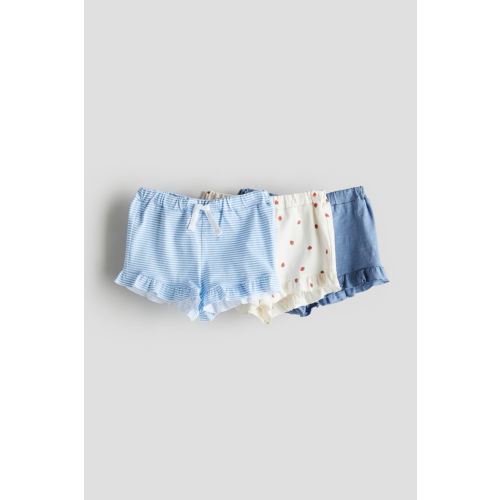 3-pack Ruffle-trimmed Jersey Shorts