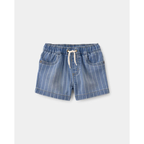 Baby Boy Striped Denim Drawstring Shorts - Medium Blue - OshKosh B'gosh | Carter's