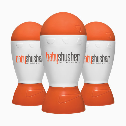 Baby Shusher 3 Pack Soother - Orange And White