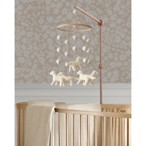 English Cream Retriever Baby Mobile: Custom Colors, Yellow Lab, Felt Puppy Nursery Decor