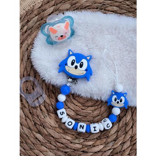 personalized pacifier clip sonic first name personalized pacifier clip sonic, schnullerclip sonic, pacifier clip sonic,