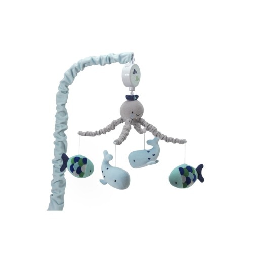 Oceania Whale/Fish Nautical/Ocean Musical Baby Crib Mobile