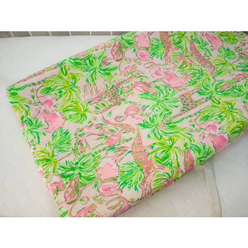 Baby / Toddler bedding Crib / Toddler Fitted Sheet - Changing Pad Cover - Tropical Nursery - On Parade - Elephants, Giraffes, Palms