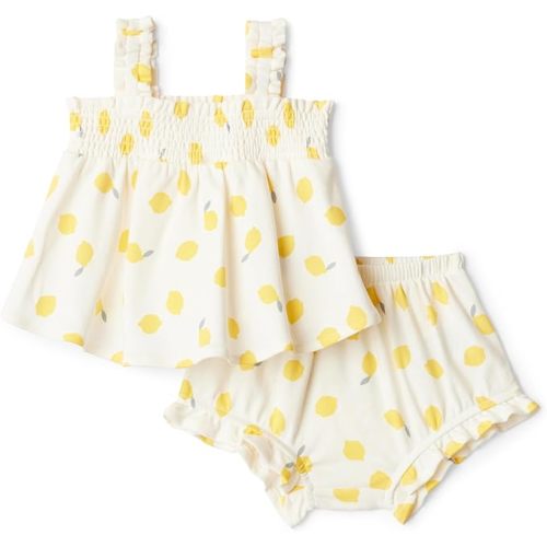 Amazon Essentials x Sofia Grainge Baby Girls' Cotton Sleeveless Shirt and Shorts Play Set