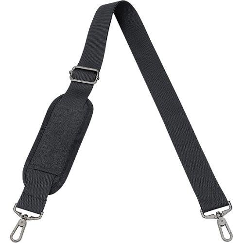RAINYEAR 59 Inch Shoulder Strap for Bag, Adjustable Soft Padded Replacement Purse Strap with Metal Hooks for Laptop Bag, Shoulder Bag, Messenger Bag, Travel Duffel Bag, Crossbody Bag, Black