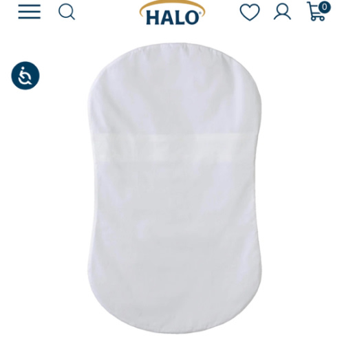 HALO - BassiNest Fitted Sheet 100% Cotton | White