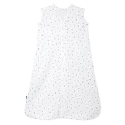 HALO SleepSack, 100% Cotton Wearable Blanket, Swaddle Transition Sleeping Bag, TOG 0.5, Blue Thyme, Medium, 6-12 Months